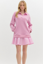Load image into Gallery viewer, The Pullover Twofer Pinstripe Dress
