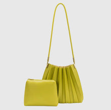 Load image into Gallery viewer, Carrie Medium Pleated Shoulder Bag in Pistachio
