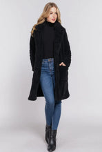 Load image into Gallery viewer, The Long Sherpa Jacket in Black

