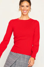 Load image into Gallery viewer, The Lacey Jewel Button Sleeve Sweater
