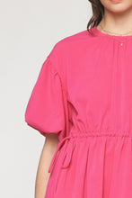 Load image into Gallery viewer, The Max Puff Sleeve Drawstring Dress
