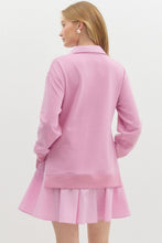 Load image into Gallery viewer, The Pullover Twofer Pinstripe Dress
