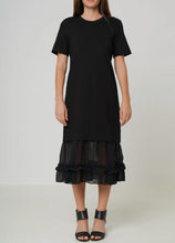Load image into Gallery viewer, The Sheer Contrast Ruffle Hem Dress
