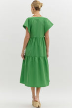 Load image into Gallery viewer, The Sarah Flutter Sleeve Midi Dress
