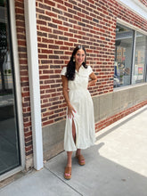 Load image into Gallery viewer, Cynthia Midi Button Up Leather Dress
