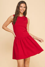 Load image into Gallery viewer, The Abby Sleeveless Drop Waist Dress
