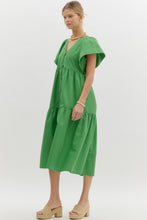 Load image into Gallery viewer, The Sarah Flutter Sleeve Midi Dress
