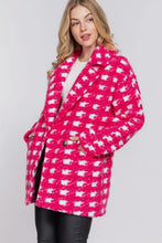 Load image into Gallery viewer, The Mallorie Check Print Boucle Coat
