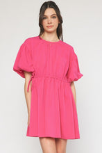 Load image into Gallery viewer, The Max Puff Sleeve Drawstring Dress
