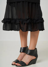 Load image into Gallery viewer, The Sheer Contrast Ruffle Hem Dress
