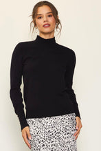 Load image into Gallery viewer, The Liza Button Sleeve Sweater in Black
