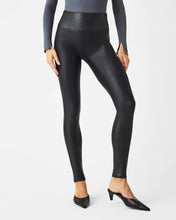 Load image into Gallery viewer, SPANX Black Faux Leather Leggings
