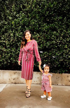 Load image into Gallery viewer, Stripe Print Knotted Tie Dress
