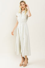 Load image into Gallery viewer, Cynthia Midi Button Up Leather Dress
