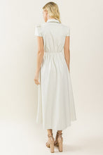 Load image into Gallery viewer, Cynthia Midi Button Up Leather Dress

