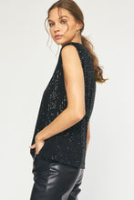 Load image into Gallery viewer, The Sylvia Sequin Sleeveless Blouse
