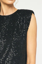 Load image into Gallery viewer, The Sylvia Sequin Sleeveless Blouse
