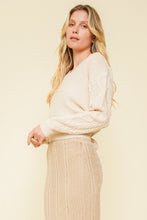 Load image into Gallery viewer, Cable Knit Sweater with Back Tie
