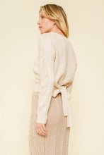 Load image into Gallery viewer, Cable Knit Sweater with Back Tie
