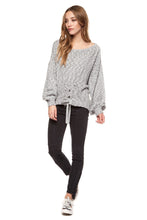 Load image into Gallery viewer, Front Lace Up Sweater
