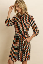 Load image into Gallery viewer, Geometric Shirt Dress
