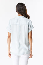 Load image into Gallery viewer, Denim Chambray Button Blouse

