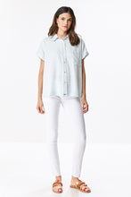Load image into Gallery viewer, Denim Chambray Button Blouse
