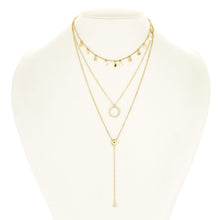 Load image into Gallery viewer, Circle Pendant Layered Necklace
