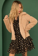 Load image into Gallery viewer, Faux Fur Jacket with Leopard Lining
