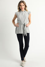 Load image into Gallery viewer, Front Tied Ruffle Sleeve Blouse
