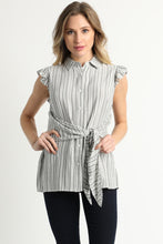 Load image into Gallery viewer, Front Tied Ruffle Sleeve Blouse
