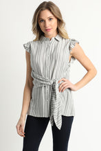 Load image into Gallery viewer, Front Tied Ruffle Sleeve Blouse
