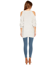 Load image into Gallery viewer, Cold Shoulder Tunic Sweater
