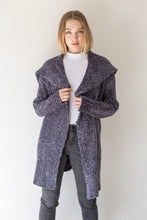 Load image into Gallery viewer, Drape Neck Rib Cardigan
