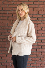 Load image into Gallery viewer, Faux Shearling Drape Front Jacket
