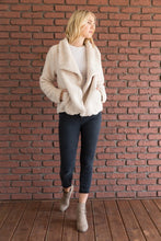 Load image into Gallery viewer, Faux Shearling Drape Front Jacket
