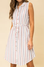Load image into Gallery viewer, Alea Striped Button Down Dress
