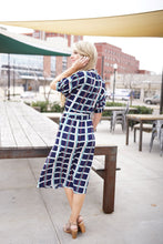 Load image into Gallery viewer, Abeline Plaid Midi Dress with Tie
