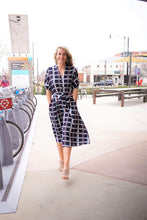 Load image into Gallery viewer, Abeline Plaid Midi Dress with Tie
