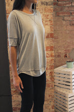 Load image into Gallery viewer, Grey French Terry Stitch Top
