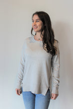 Load image into Gallery viewer, Bottom Side Zipper Scoopneck Sweater
