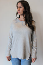Load image into Gallery viewer, Bottom Side Zipper Scoopneck Sweater
