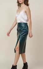 Load image into Gallery viewer, Astro Green Faux Leather Pencil Skirt
