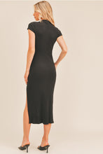 Load image into Gallery viewer, Arial Side Ruched Midi Dress
