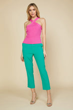 Load image into Gallery viewer, Cross Neck Sleeveless Top in Pink
