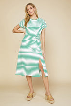 Load image into Gallery viewer, Classic Side Twist Stripe Dress
