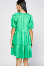 Load image into Gallery viewer, Aqua Green Tiered Knee Length Dress
