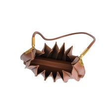 Load image into Gallery viewer, Carrie Medium Pleated Shoulder Bag in Saddle
