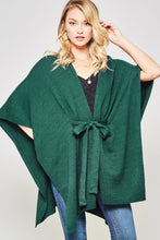 Load image into Gallery viewer, Front Tie Poncho Cardigan
