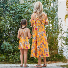 Load image into Gallery viewer, Little Girls Floral Print Scoop Neck Dress
